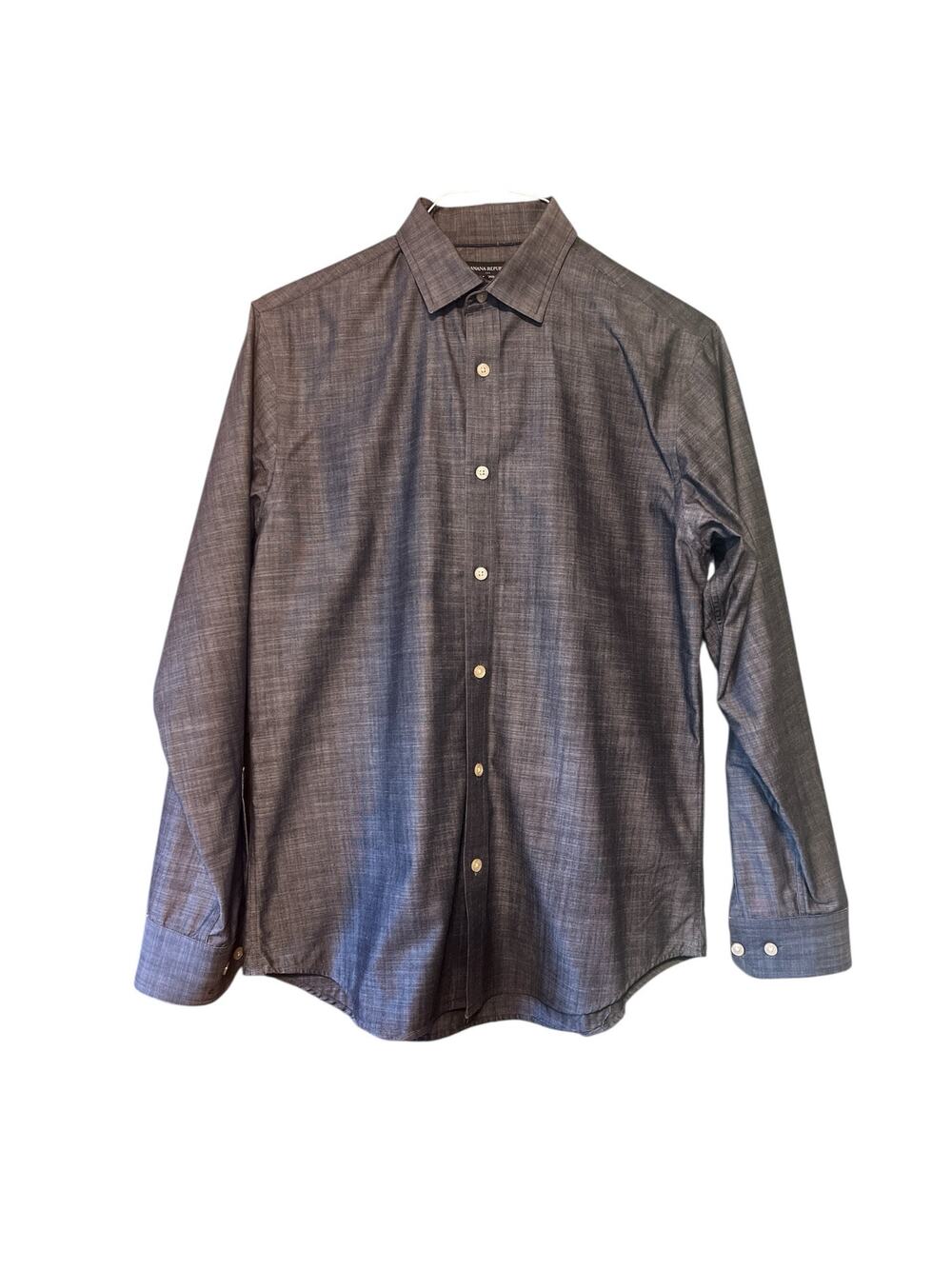 Banana Republic Charcoal Gray Button Down Shirt SIze Medium